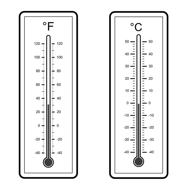 Thermomètres Vecteur isolé sur fond blanc — Image vectorielle
