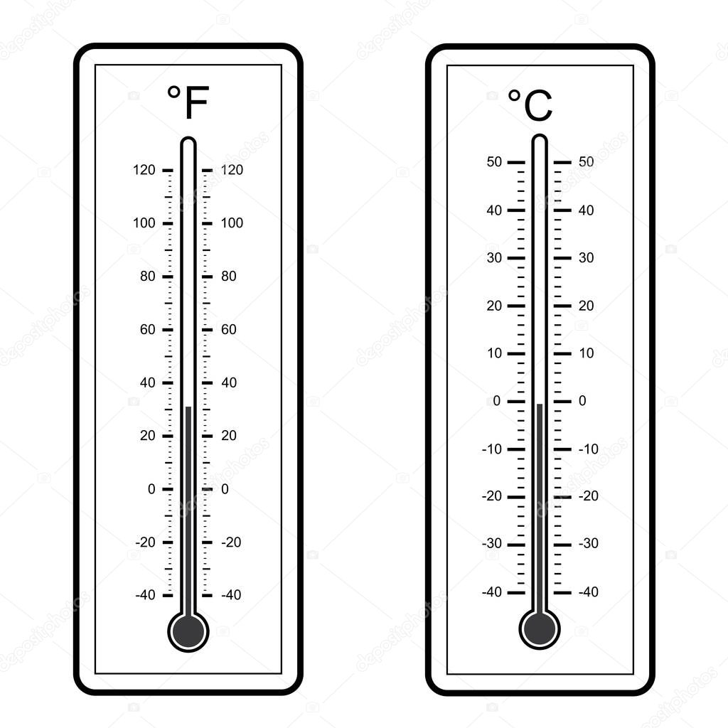 thermometers  Vector isolated on white background
