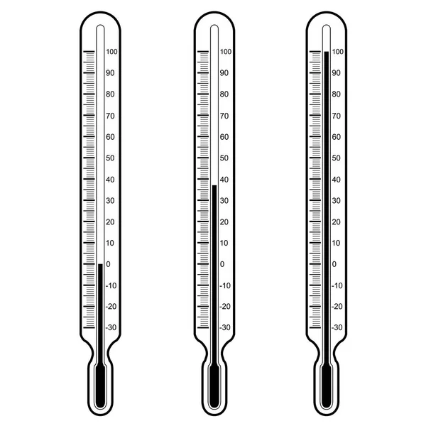 Thermometers vectorillustratie — Stockvector