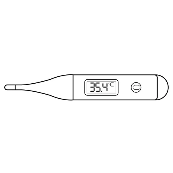 Klinik dijital termometre vektör — Stok Vektör