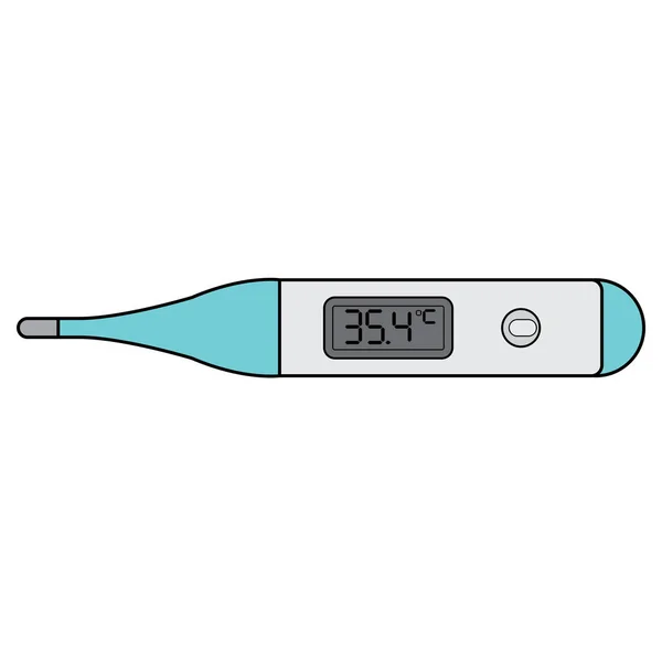 Klinischer digitaler Thermometervektor — Stockvektor