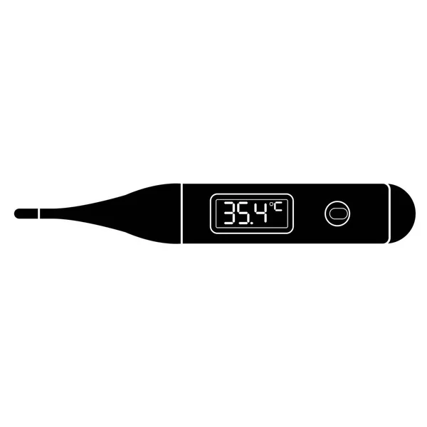 Klinischer digitaler Thermometervektor — Stockvektor