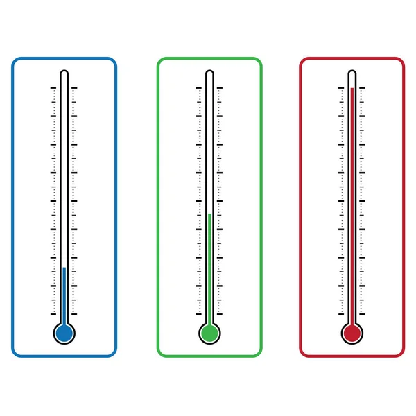 Beyaz arka plan vektör tarihinde Termometreler — Stok Vektör