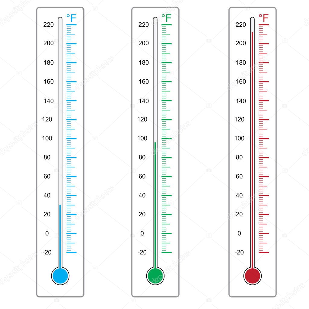 thermometers on white background vector