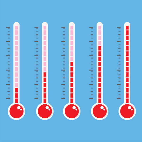 thermometer icon on blue background vector