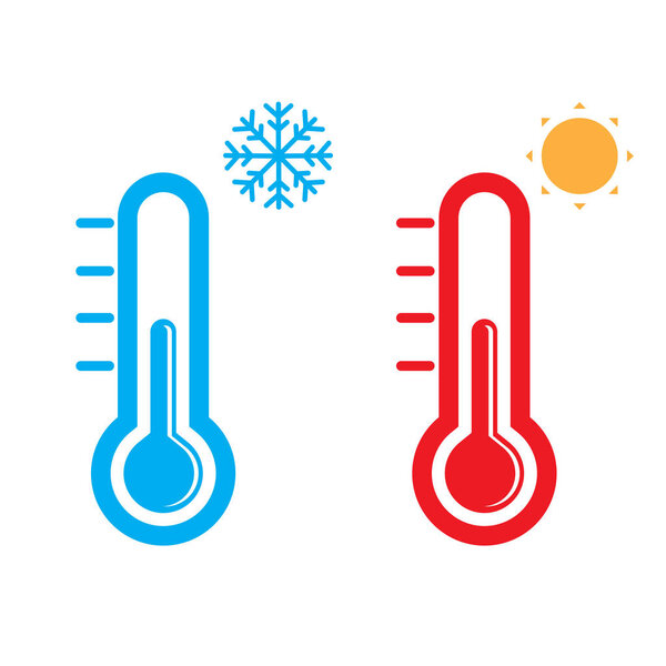 thermometer icon on white background vector 