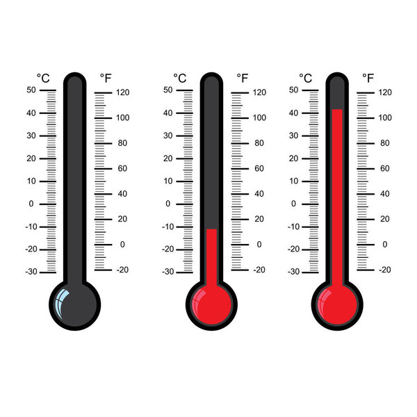 thermometer icon on white background vector 