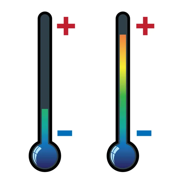 Icône du thermomètre sur fond blanc vecteur — Image vectorielle