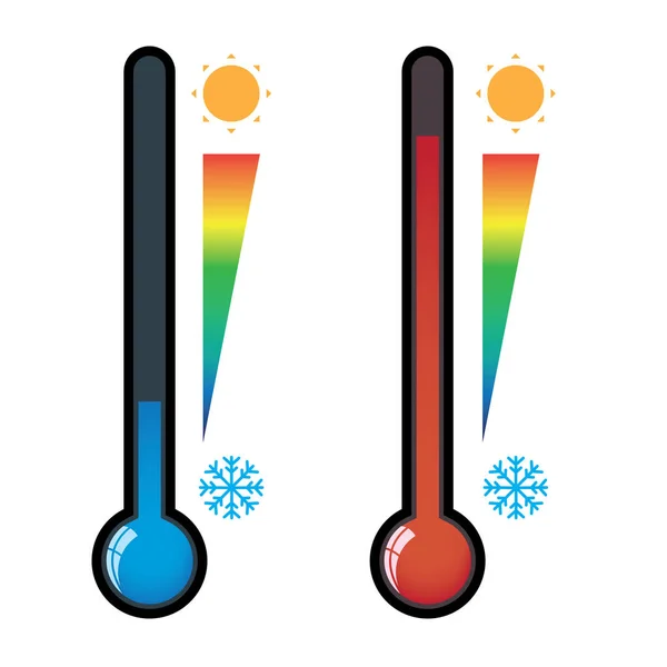 Icône du thermomètre sur fond blanc vecteur — Image vectorielle