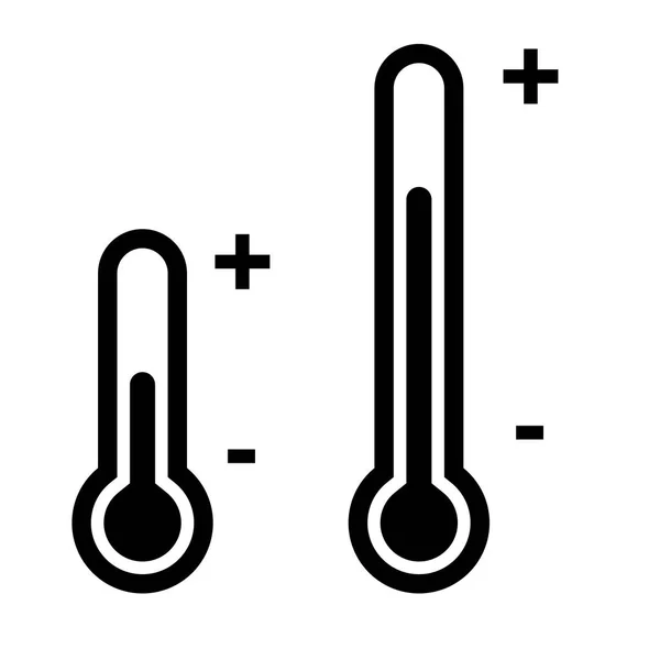 Beyaz arka plan vektör simgesine termometre — Stok Vektör