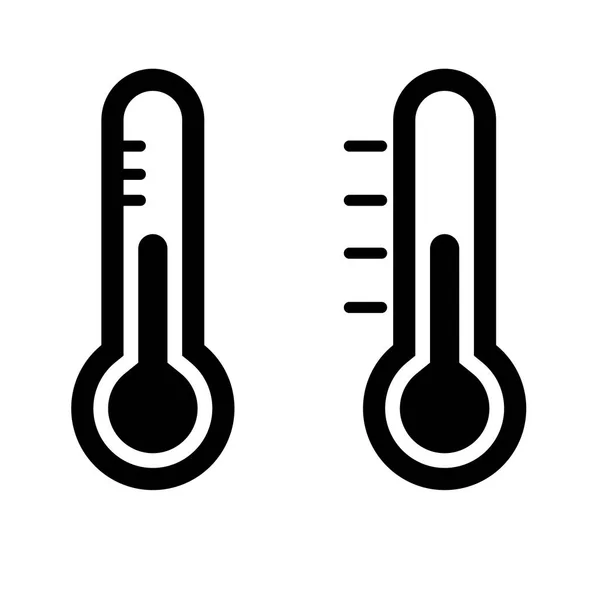 Иконка термометра на белом фоне — стоковый вектор