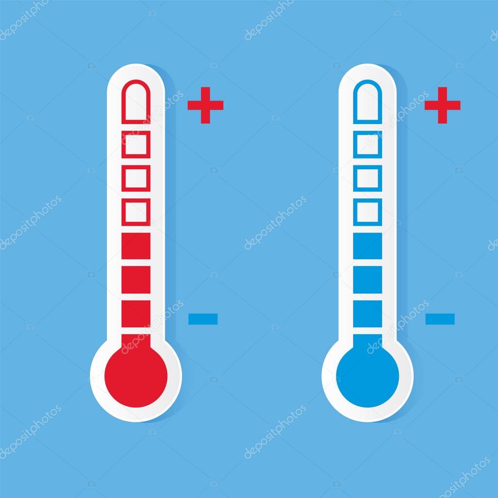 thermometer icon on blue background vector