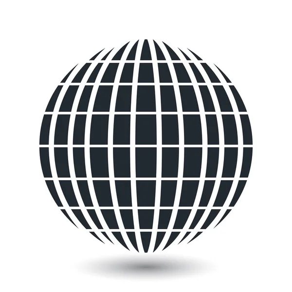 Globus-Erde-Vektorsymbole auf weißem Hintergrund — Stockvektor