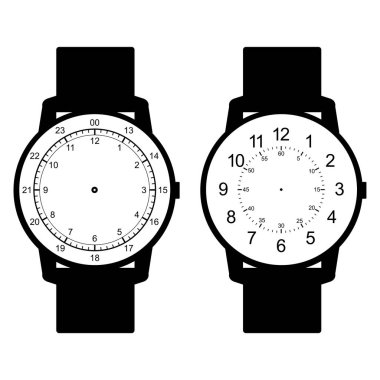 boş el seyretmek yüz vektör beyaz arka plan üzerinde 