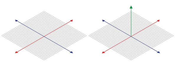 Isometric drawing a thirty degreesangle is applied to its sides. The cube opposite. Isometric Grid vector — Stock Vector