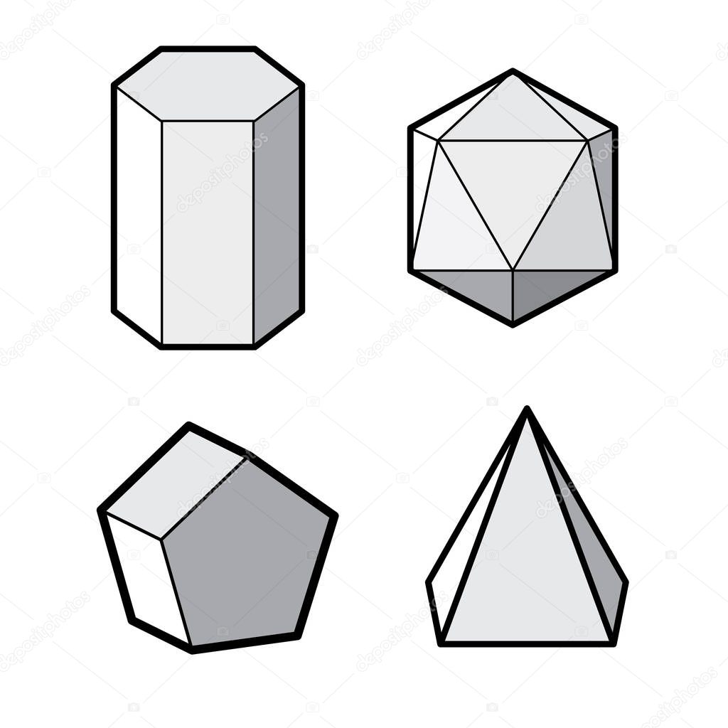 Fotos: figuras geometricas 3d | conjunto de figuras geométricas 3d
