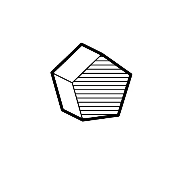 白い背景に分離されて基本的な 3 d 幾何学的図形 — ストックベクタ