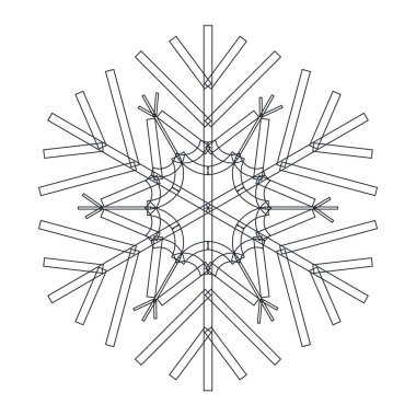 Beyaz arka plan vektör Noel'de kar tanesi simgesi