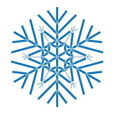 Beyaz arka plan vektör Noel'de kar tanesi simgesi