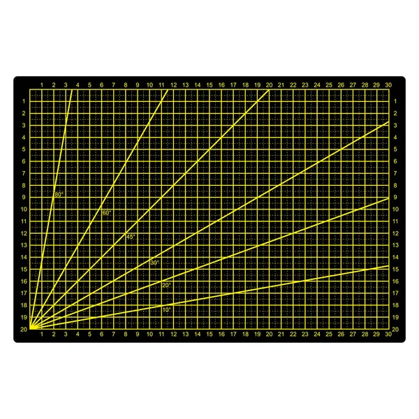 グリッド線切削マット クラフト スケール プレート カード生地レザー ペーパー ボード ベクトル図 — ストックベクタ