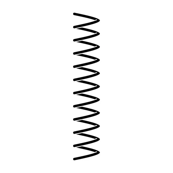 Spiralfeder Stahl Feder Metall Feder Auf Weißem Hintergrund Vektor Illustration — Stockvektor