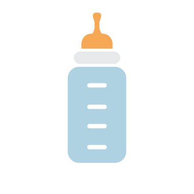 Bebekler ve küçük çocuklar illüstrasyon vektör için şişe veya bebek biberon