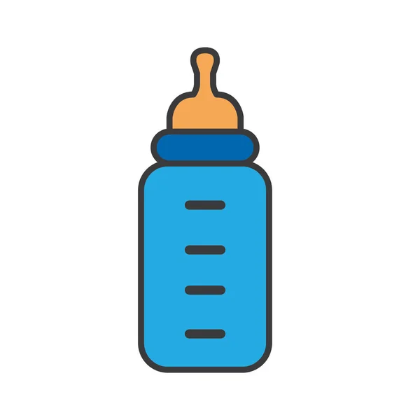 Fles Baby Fles Voeding Voor Zuigelingen Peuters Vector Illustratie — Stockvector