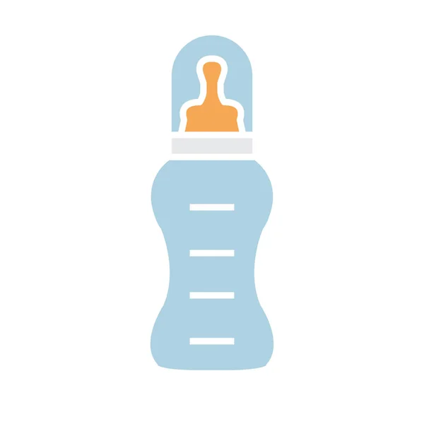 Fütterungsflasche Oder Babyflasche Für Säuglinge Und Kleinkinder Vektorillustration — Stockvektor