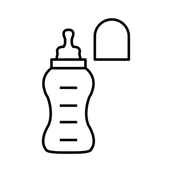 婴幼儿喂养奶瓶或奶瓶矢量插画 — 图库矢量图片