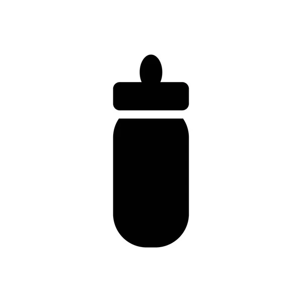 Fütterungsflasche Oder Babyflasche Für Säuglinge Und Kleinkinder Vektorillustration — Stockvektor