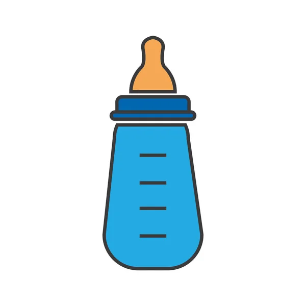 Fles Baby Fles Voeding Voor Zuigelingen Peuters Vector Illustratie — Stockvector