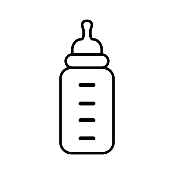 Fütterungsflasche Oder Babyflasche Für Säuglinge Und Kleinkinder Vektorillustration — Stockvektor