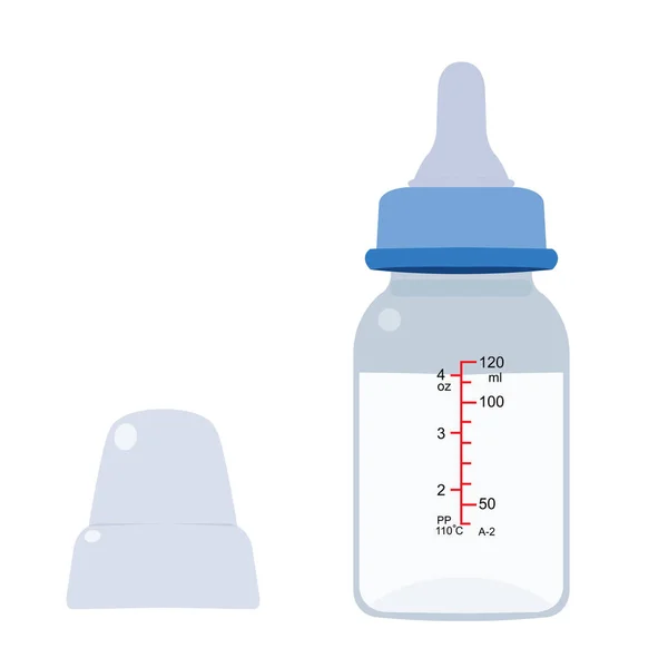 Fles Baby Fles Voeding Voor Zuigelingen Peuters Vector Illustratie — Stockvector