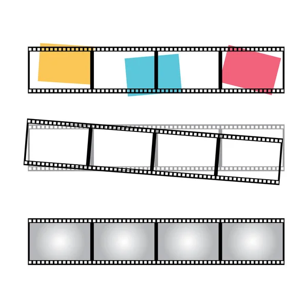 Tom Film Ram Lager Illustration Bilden Frame Film Vektorillustration — Stock vektor