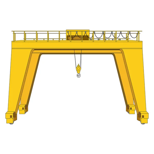 Overhead Gantry Cranes Komponen Overhead Gantry Cranes Grafis Overhead Gantry - Stok Vektor