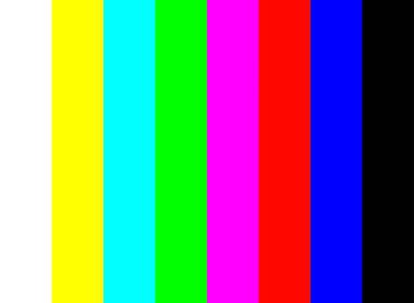 Televizyon rengi çubukları kart ekranını test ediyor. SMPTE Televizyon Renk Sınavı Ayarlama Çubukları. Test kartı. SMPTE renk çubukları. Görüntüler için grafiksel.