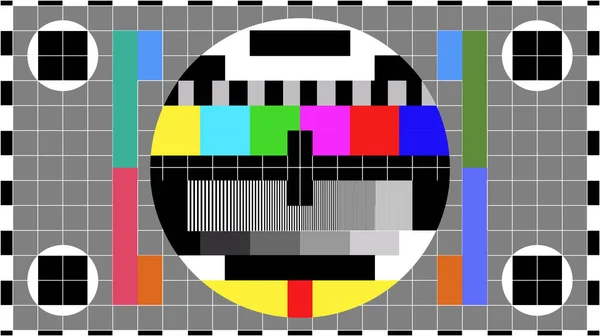 Colour Bars Test Card Screen Smpte Television Color Test Calibration — Stock Vector