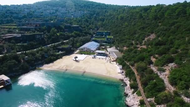 Tiro Aéreo Local Casamento Casamento Praia — Vídeo de Stock