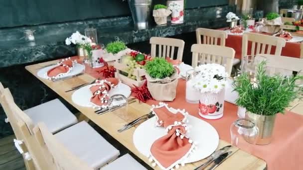 Table Manger Mariage Thème Tomate — Video