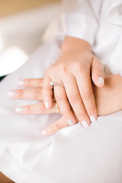 Diamantové Prsteny Svatební Prsteny — Stock fotografie