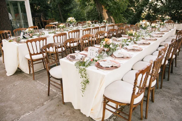 Wedding Dining Table Rustic Wedding — Stok Foto