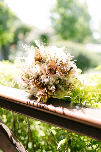 Flor Nupcial Preparações Para Dia Casamento — Fotografia de Stock