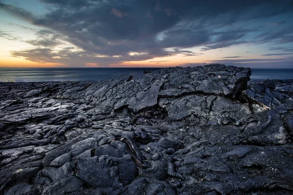 Black scenery of Lava fields — Stock Photo, Image