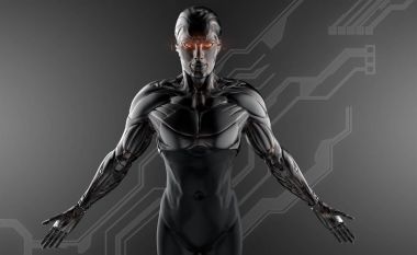 Bir cyborg sanal arka plan