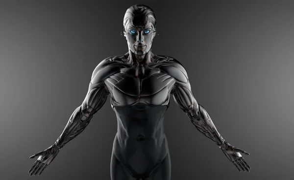 Cyborg virtuální pozadí — Stock fotografie