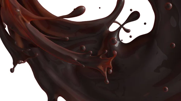 Einschenken dunkelbraunen Kaffees — Stockfoto
