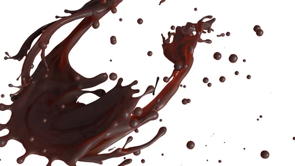 Coffee splash with drops — Stock Photo, Image