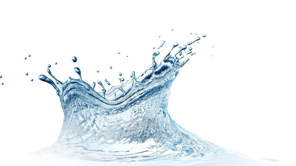 Splashed clear blue water — Stock Photo, Image