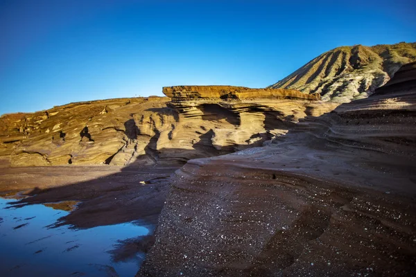 Vulkaniska strand shorline — Stockfoto