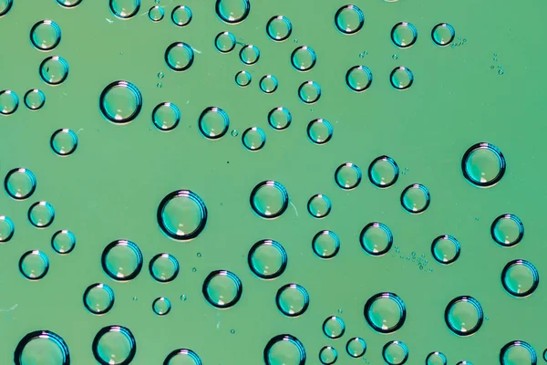 Kleine Mikrowassertropfen Hinter Glas Makrotextur — Stockfoto